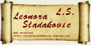 Leonora Sladaković vizit kartica